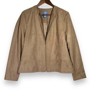 Vintage NWOT‎ Napa Valley Faux Suede Snakeskin Jacket Women's Size 10